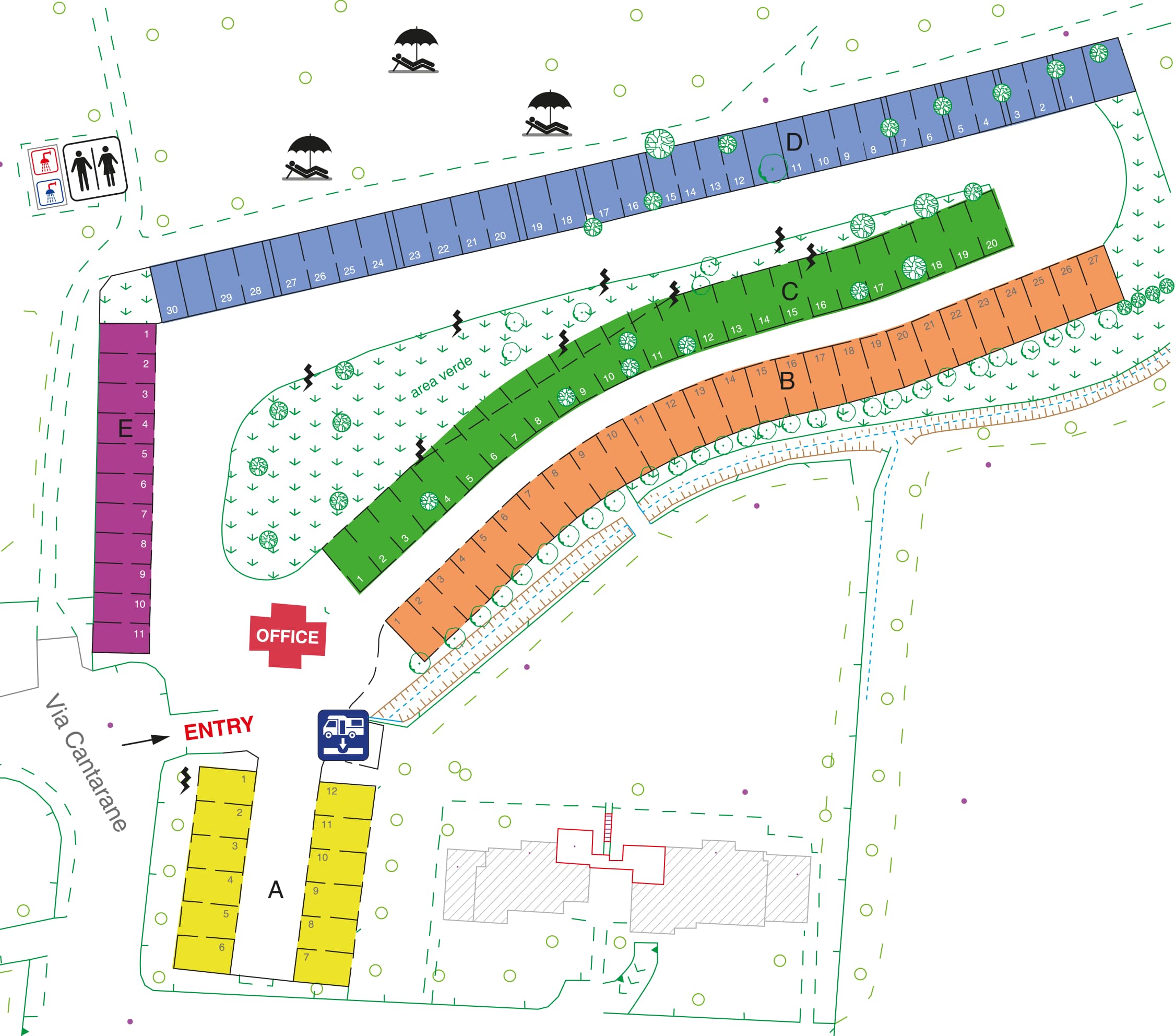 planimetria camper park sirmione lugana marina